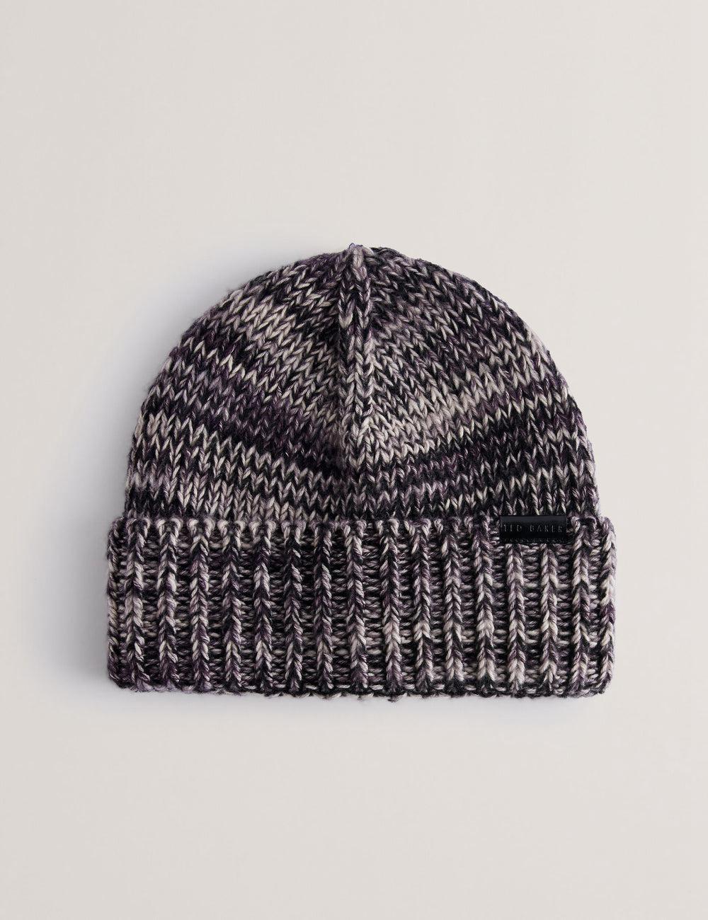 Men Ted Baker RICHIIS - Marl Knit Turn Up Beanie Hats Grey | Egypt  TWYKJ-5231