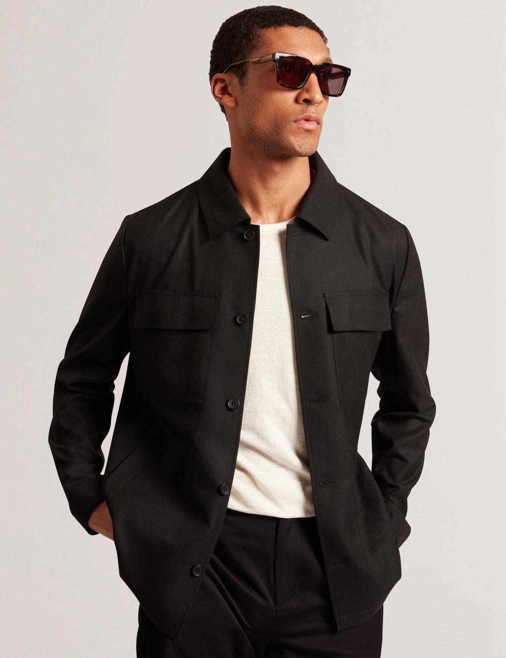 Men Ted Baker SELWYNJ - Lightweight Wool Blend Jackets Black | Egypt  SYCRT-8309