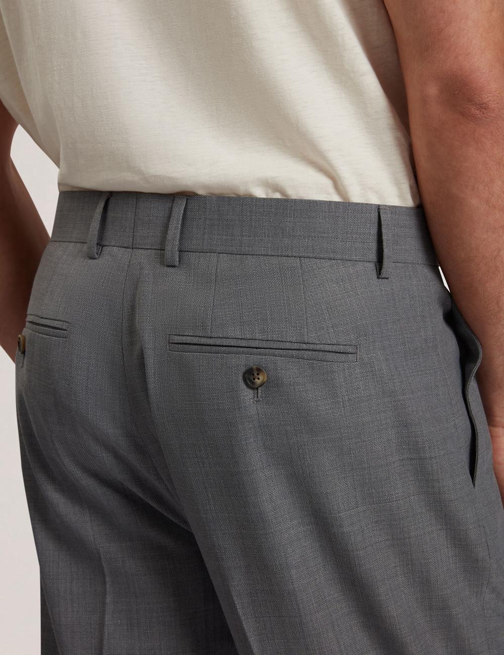 Men Ted Baker SELWYNT - Lightweight Wool Blend Trousers Mid-Grey | Egypt  HNEIX-9026