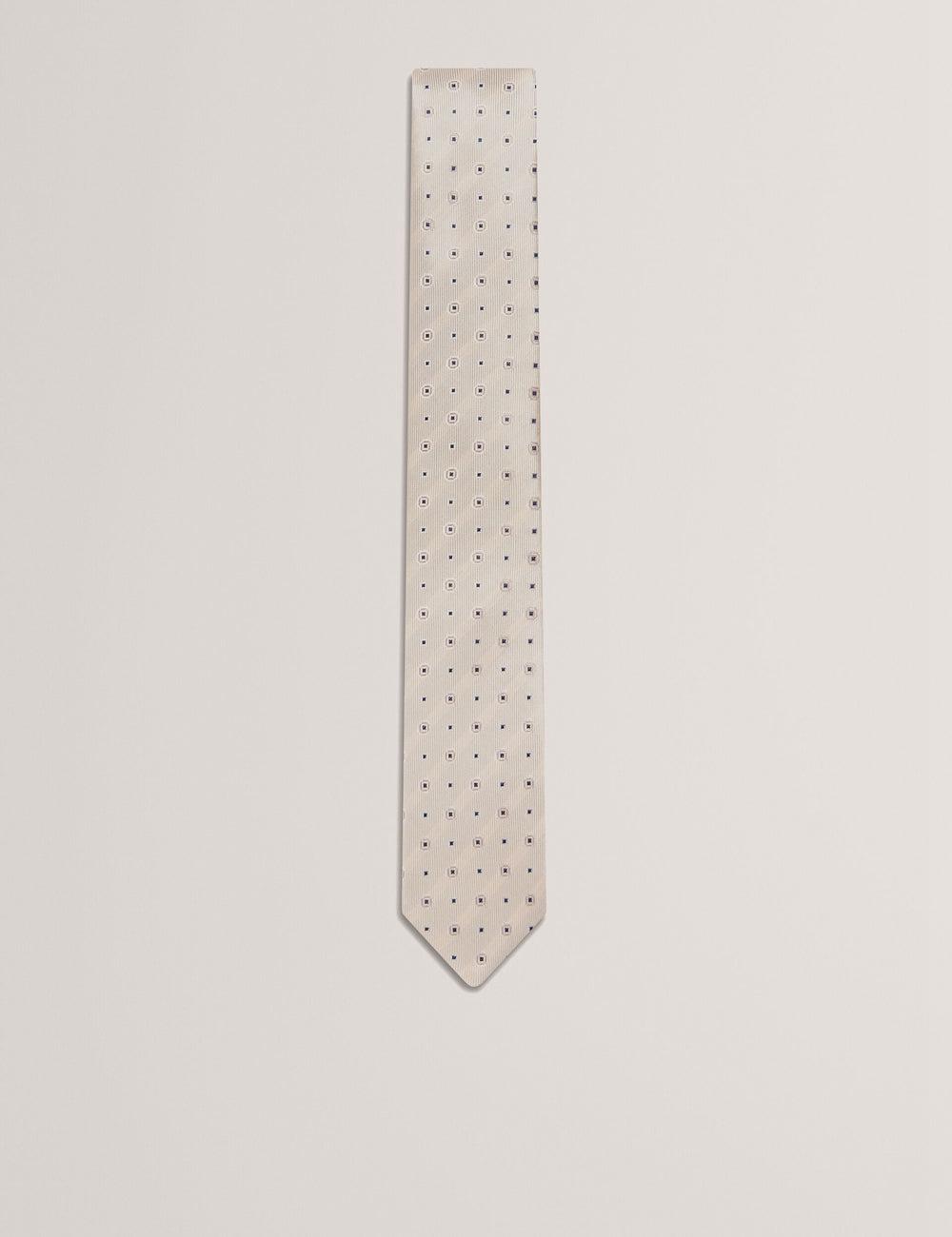 Men Ted Baker STEEPLE - Circle Geometric Print Silk Ties Stone | Egypt  AWNBZ-6927