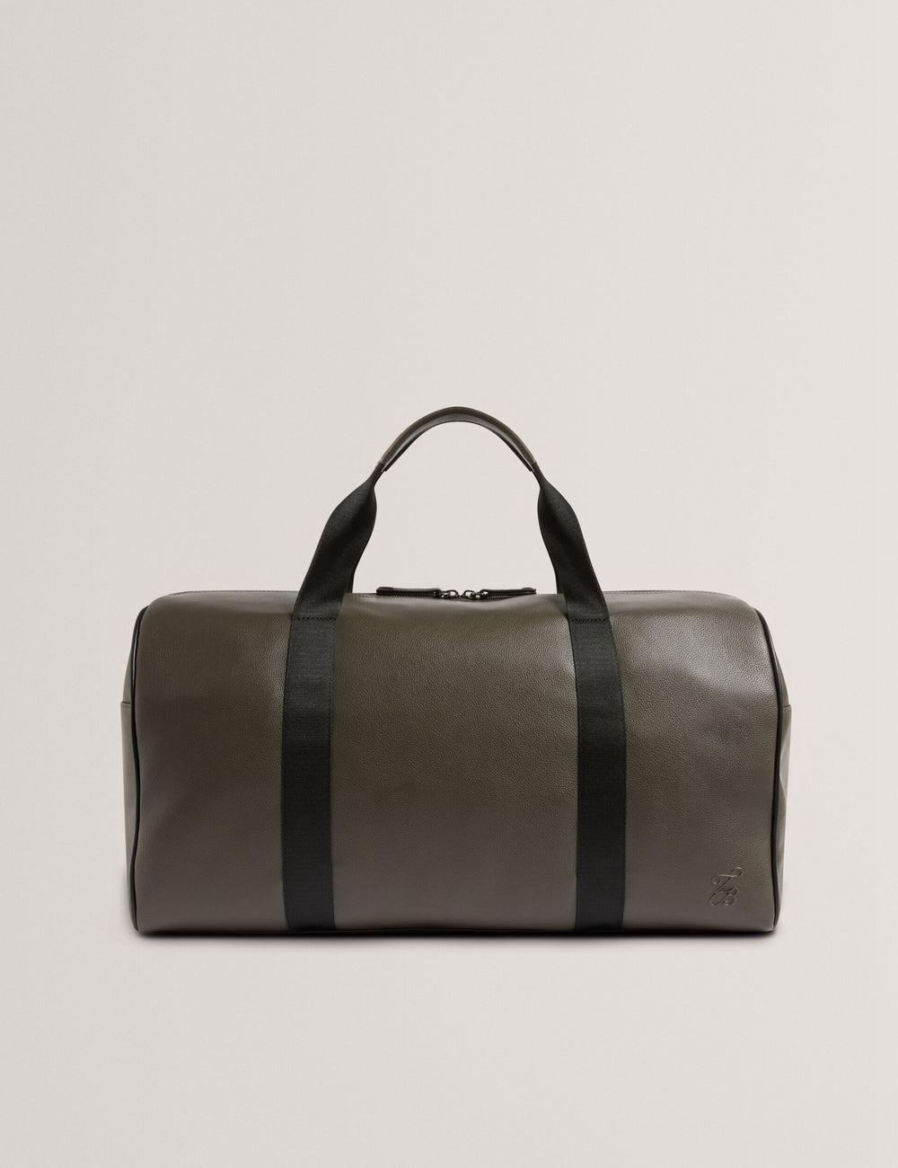 Men Ted Baker TAISON - Pebbled Faux Leather Holdall Bags Khaki | Egypt  QCIRW-6279