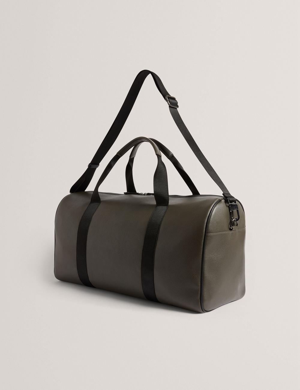 Men Ted Baker TAISON - Pebbled Faux Leather Holdall Bags Khaki | Egypt  QCIRW-6279