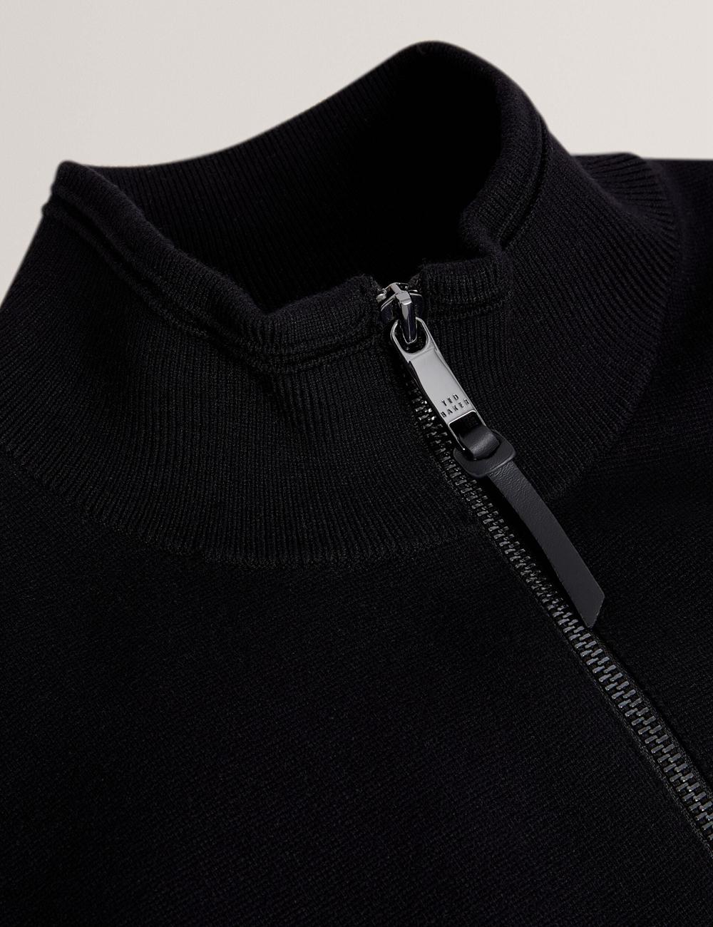 Men Ted Baker TERINCE - Zip-Through Funnel Neck Gillets Black | Egypt  HJFVY-8409
