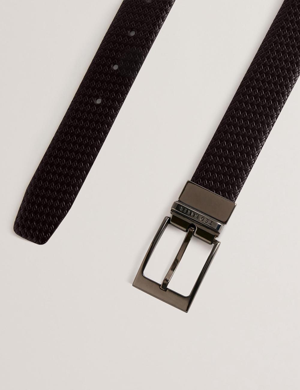 Men Ted Baker WAIDE - Woven Texture Leather Belts Brown | Egypt  LNEIQ-7530