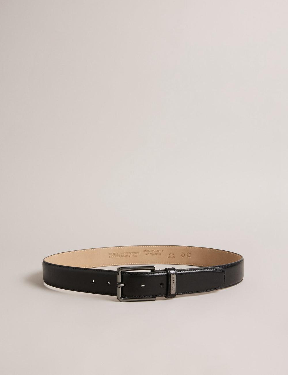Men Ted Baker WIZERD | Egypt  Polished Leather With Logo Hardware Belts Black | Egypt  XJHGT-4107