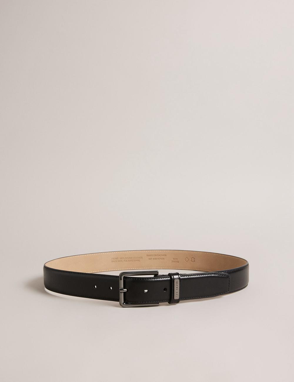 Men Ted Baker WIZERD | Egypt  Polished Leather With Logo Hardware Belts Black | Egypt  XJHGT-4107