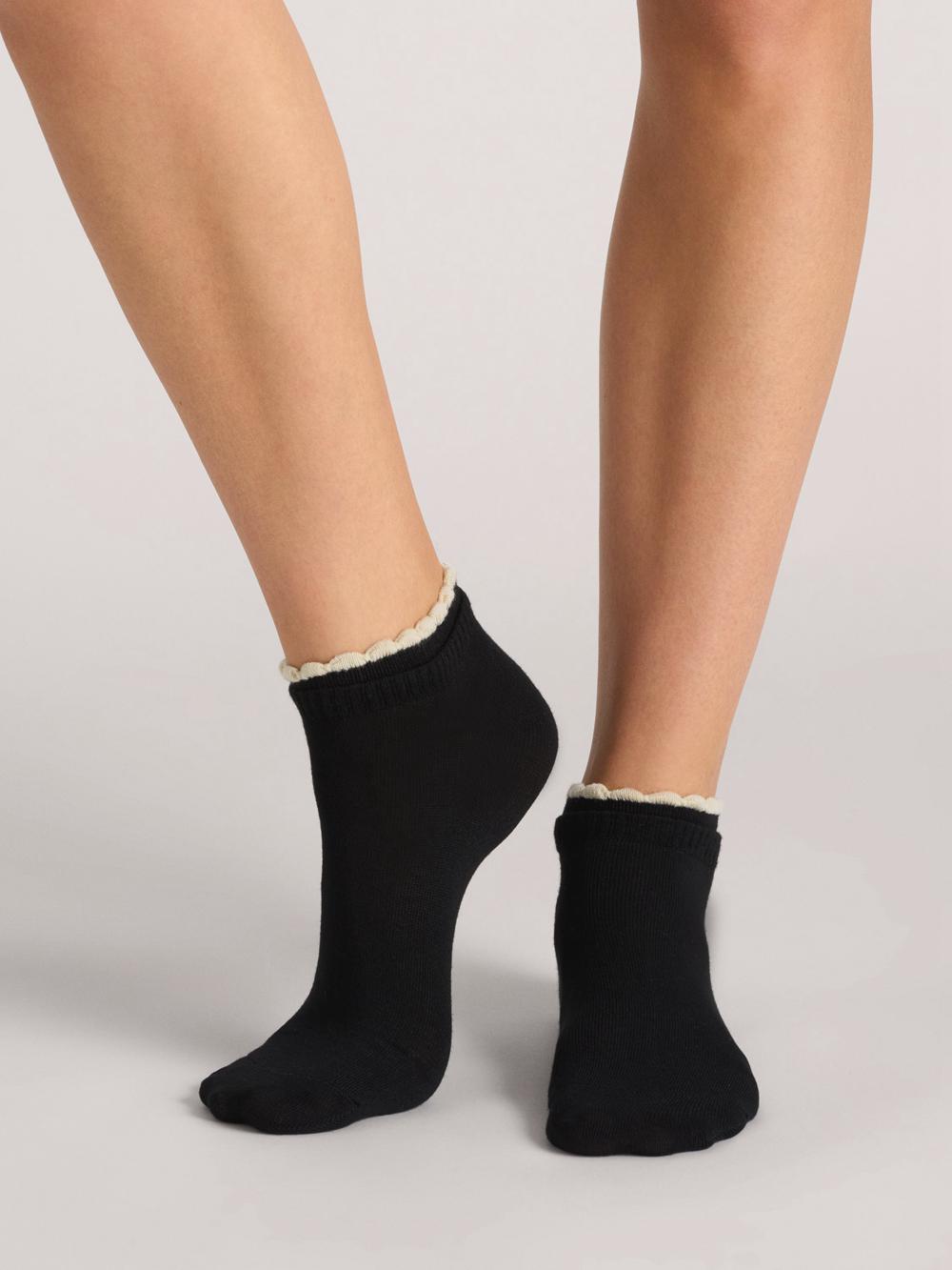 Women Ted Baker 3 Pack Scalloped Low Cut Ankle Socks Black | Egypt  BYRUV-8371