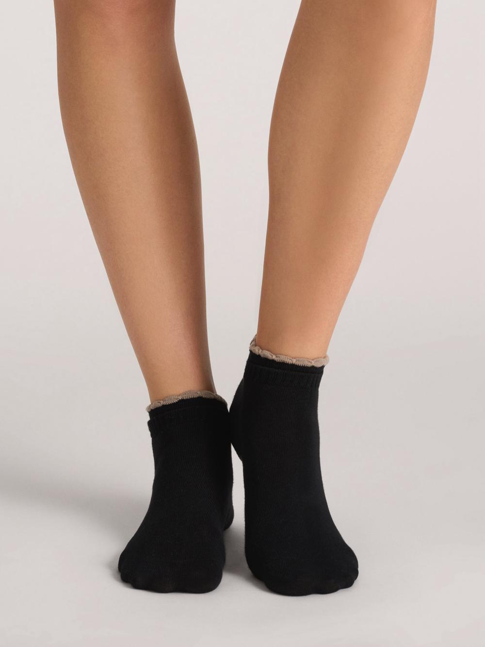 Women Ted Baker 3 Pack Scalloped Low Cut Ankle Socks Black | Egypt  BYRUV-8371