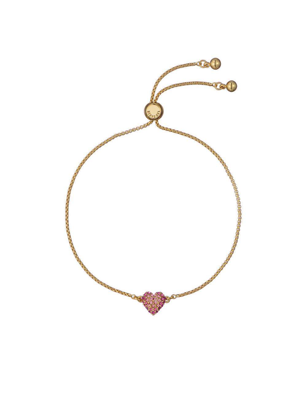Women Ted Baker ADORIA - Mini Crystal Heart Adjustable Bracelets Gold | Egypt  HZUEB-3459