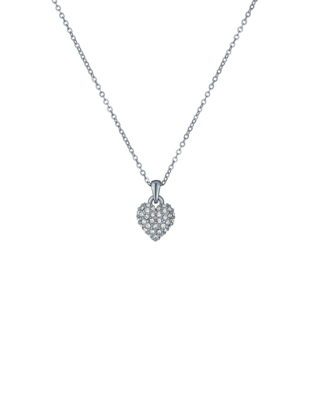 Women Ted Baker ADORINA - Mini Crystal Heart Pendant Necklaces Silver | Egypt  UEYBV-3601