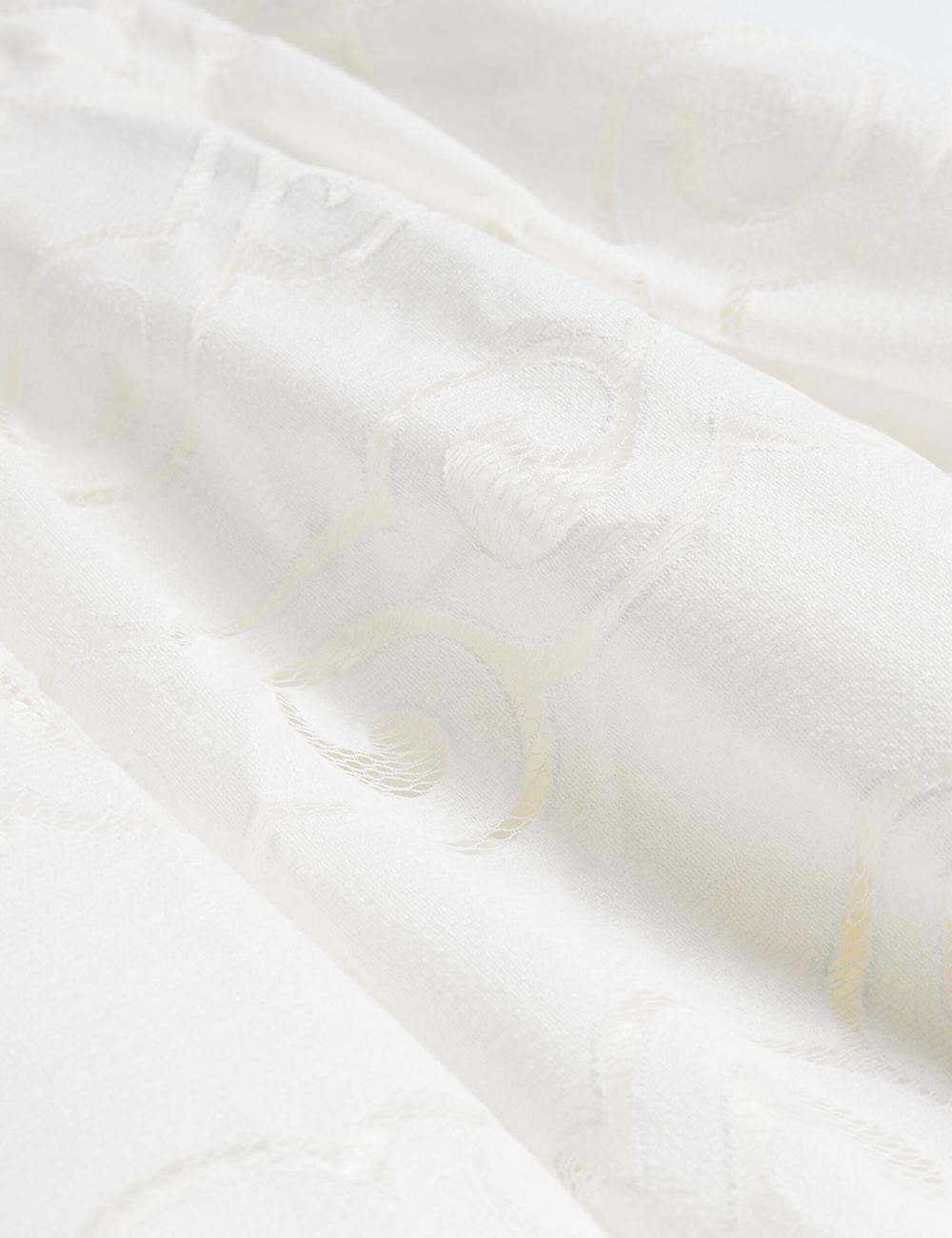 Women Ted Baker AGNEL - Lace Puff Sleeve Cotton Blend Midi Dresses White | Egypt  OQGIX-2083