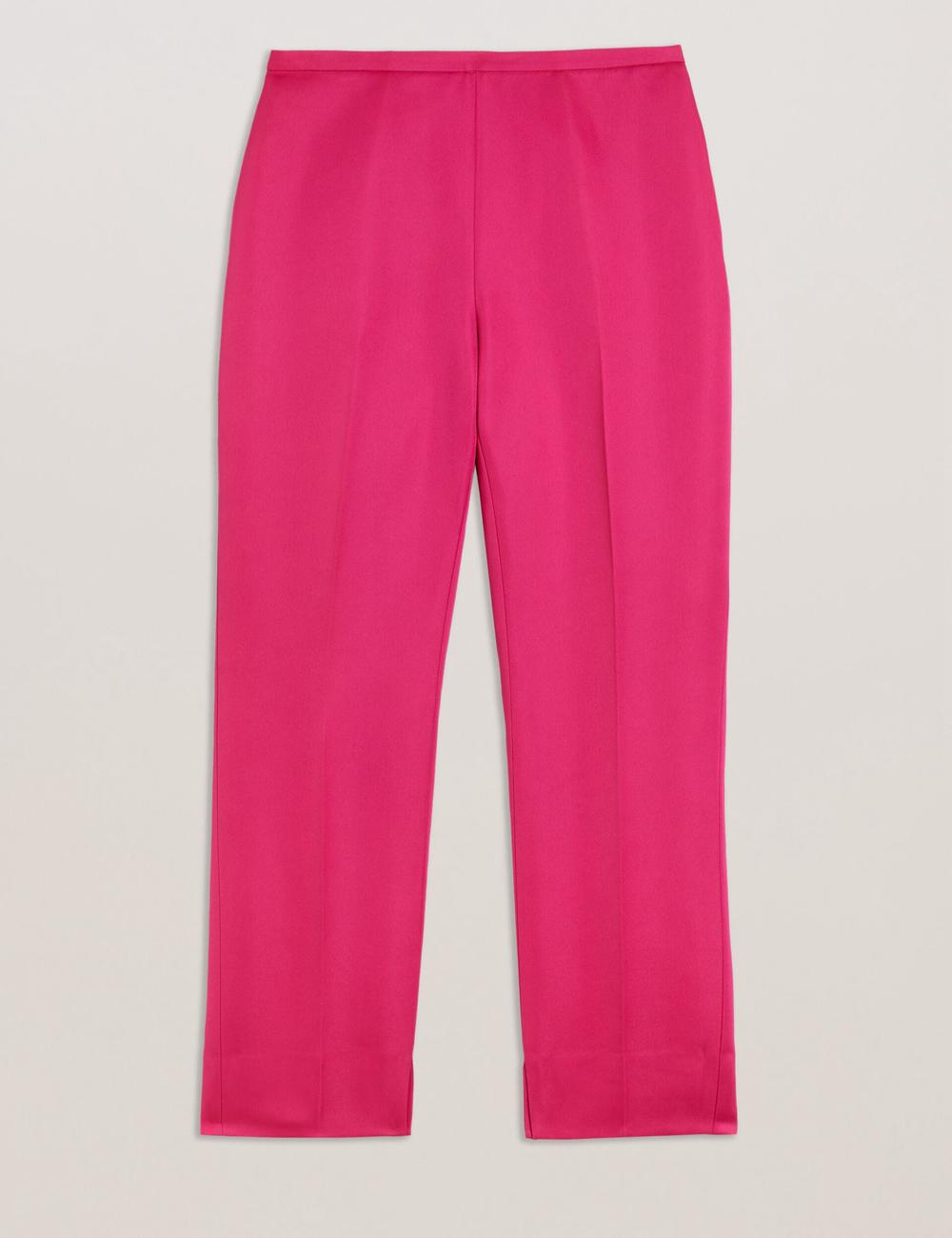 Women Ted Baker AKENIT - Satin Tailored Slim Leg Trousers Fuchsia | Egypt  ZFDUR-8612