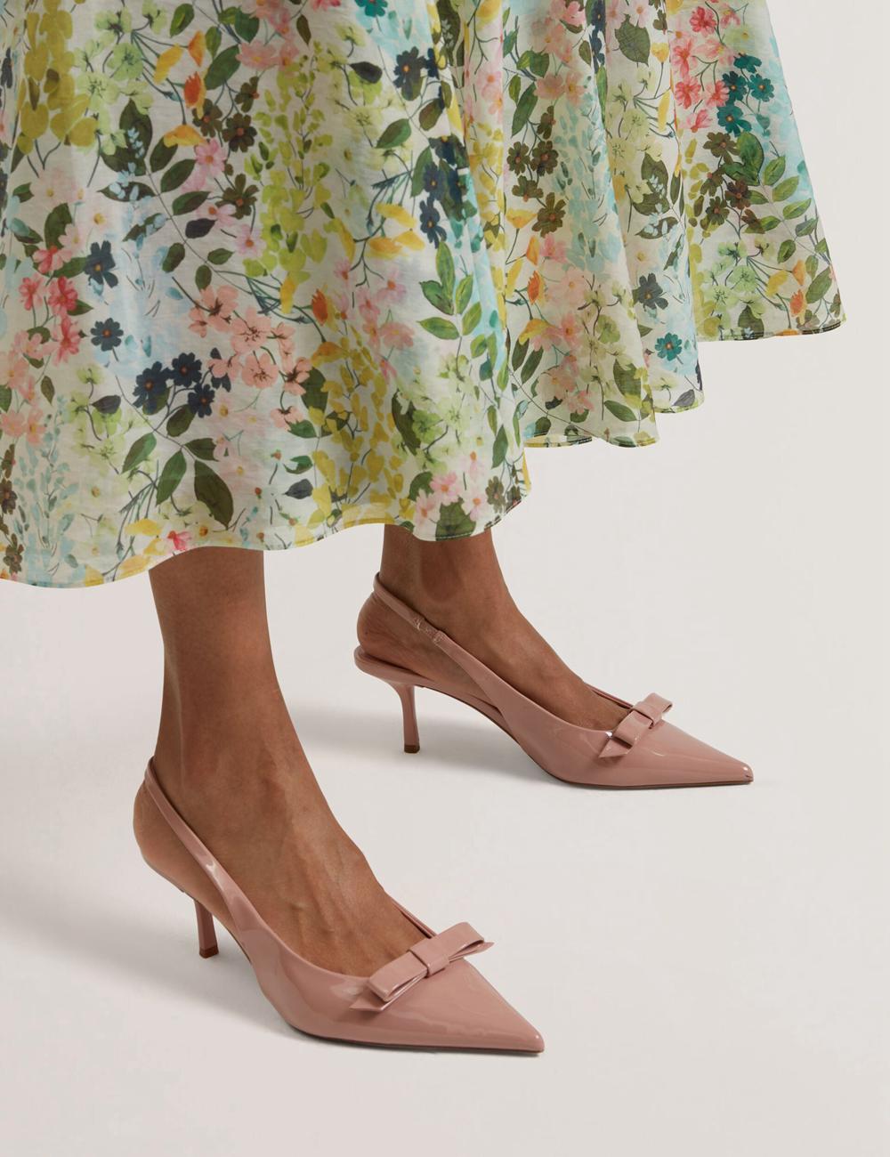 Women Ted Baker AZULLA - Floral A-Line Woven Midi Skirts Ivory | Egypt  XANYD-6379