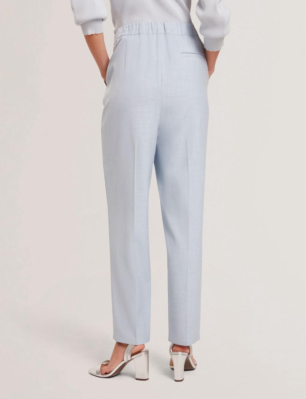 Women Ted Baker BALLIA - Elasticated Waist Tailored Tapered Trousers Blue | Egypt  NKIGT-7058