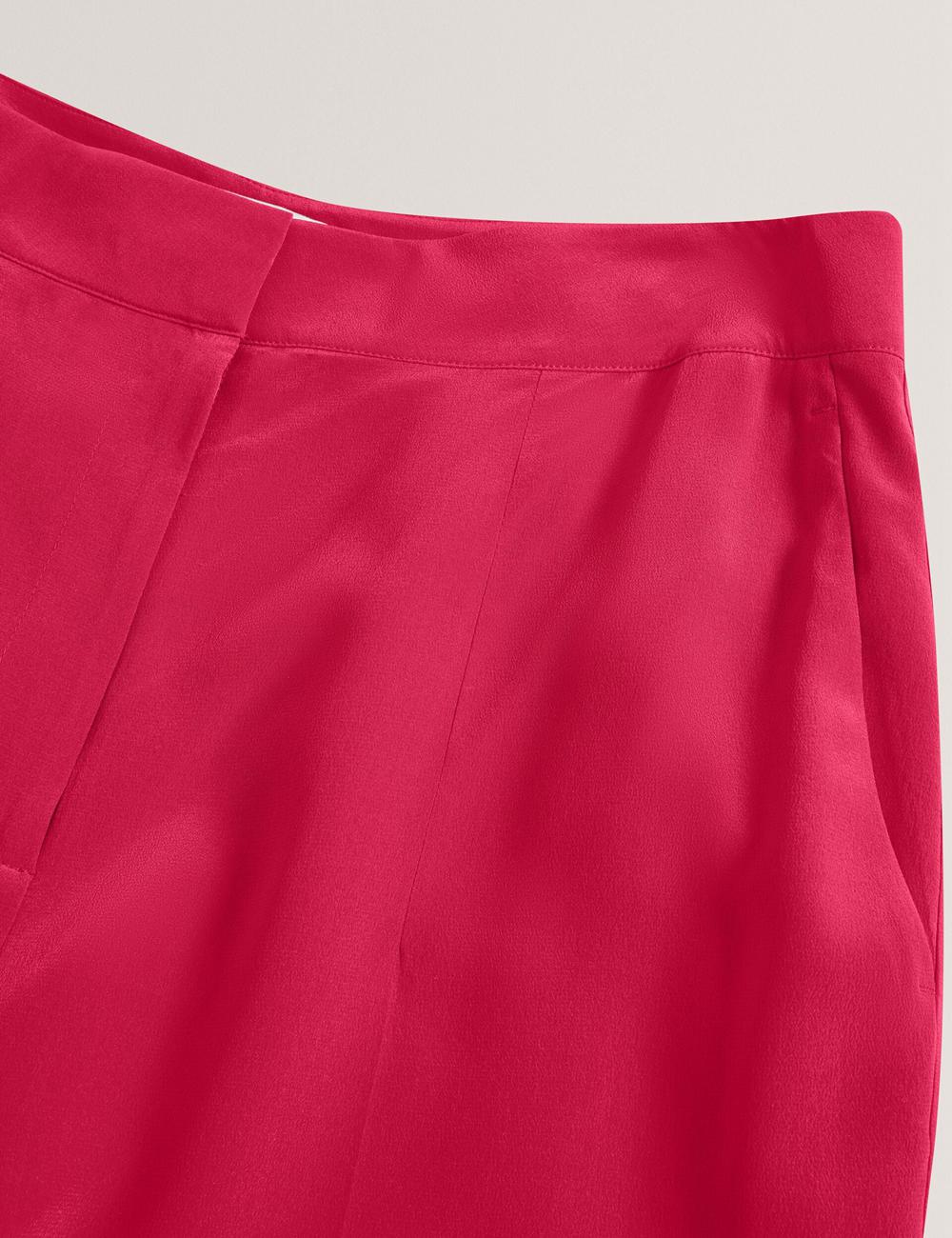 Women Ted Baker CARLOET - Silk Wide Leg Tailored Trousers Fuchsia | Egypt  BYGSW-8603