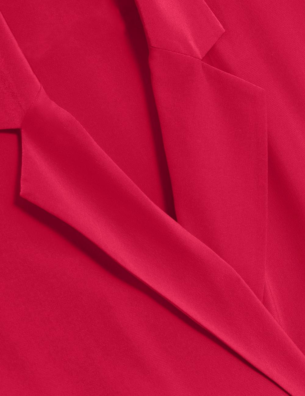 Women Ted Baker CARLOE - Silk Short Sleeve Blazers Fuchsia | Egypt  ZFBOL-7243