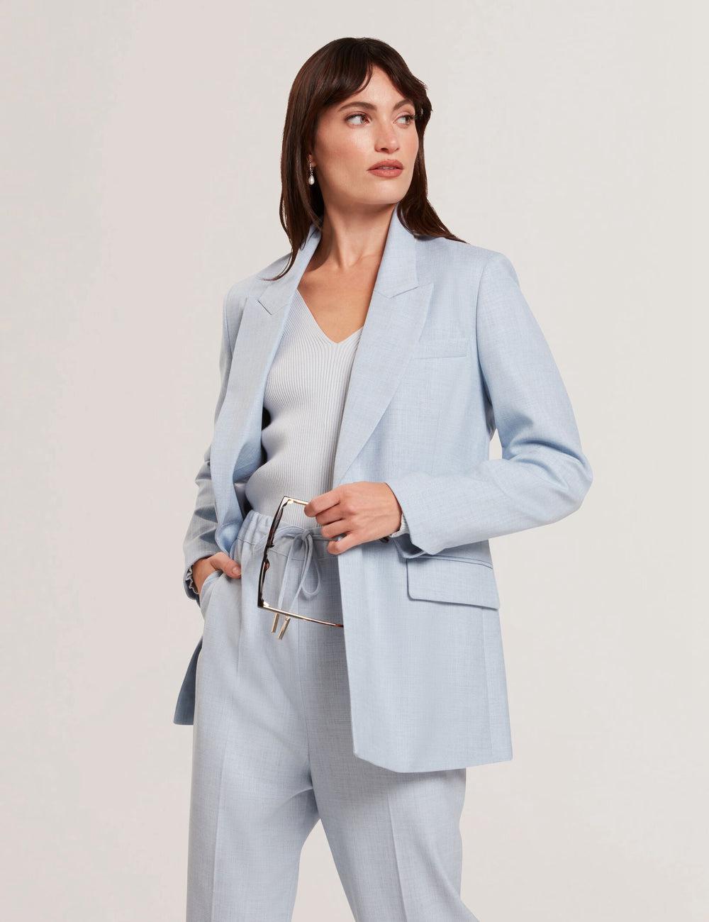 Women Ted Baker CARNI - Relaxed Tailored Single Breasted Blazers Blue | Egypt  QRWIT-7613
