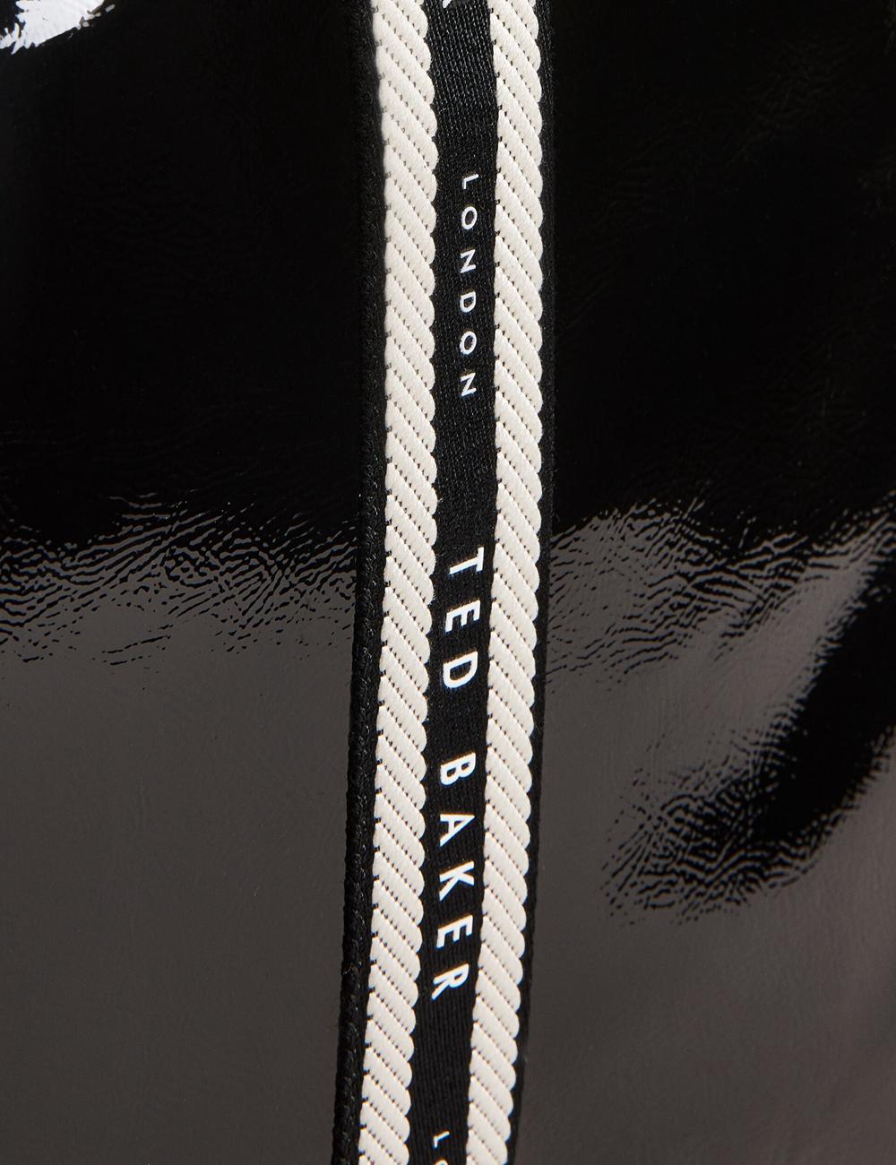 Women Ted Baker CELINIE - Branded Webbing Faux Leather Tote Bags Black | Egypt  TKVAW-4503