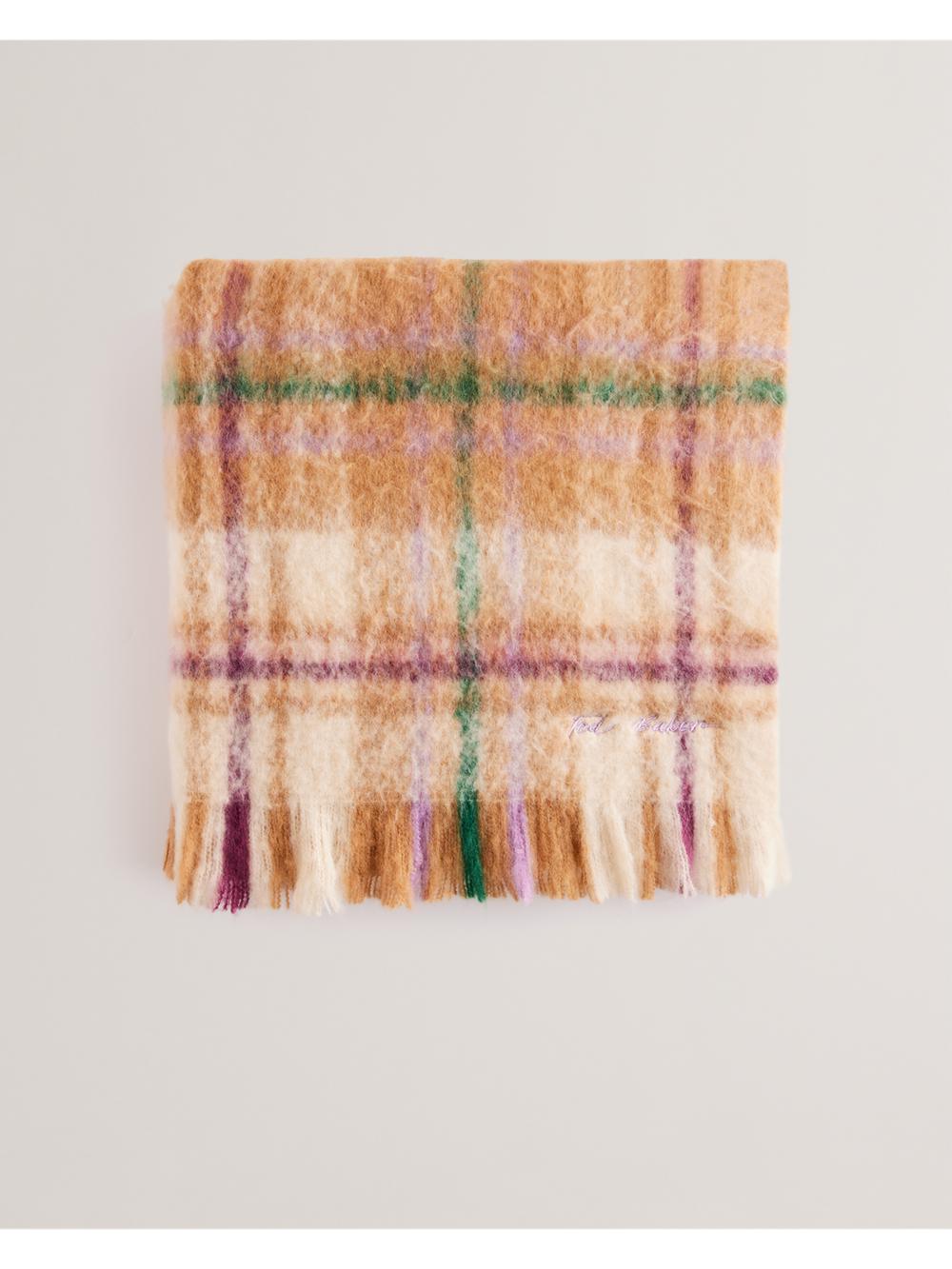 Women Ted Baker CHELLIS - Checked Fringed Edge Woven Scarves Multicol | Egypt  XGYMV-4938