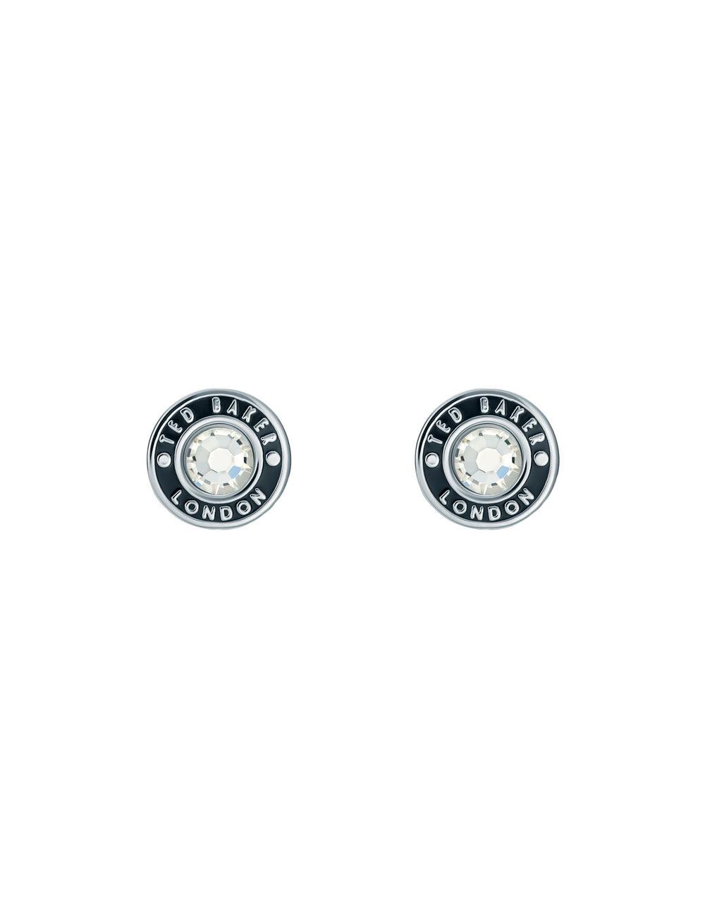 Women Ted Baker CHERELLE - Branded Crystal Button Stud Earrings Silver | Egypt  UFMLH-6392