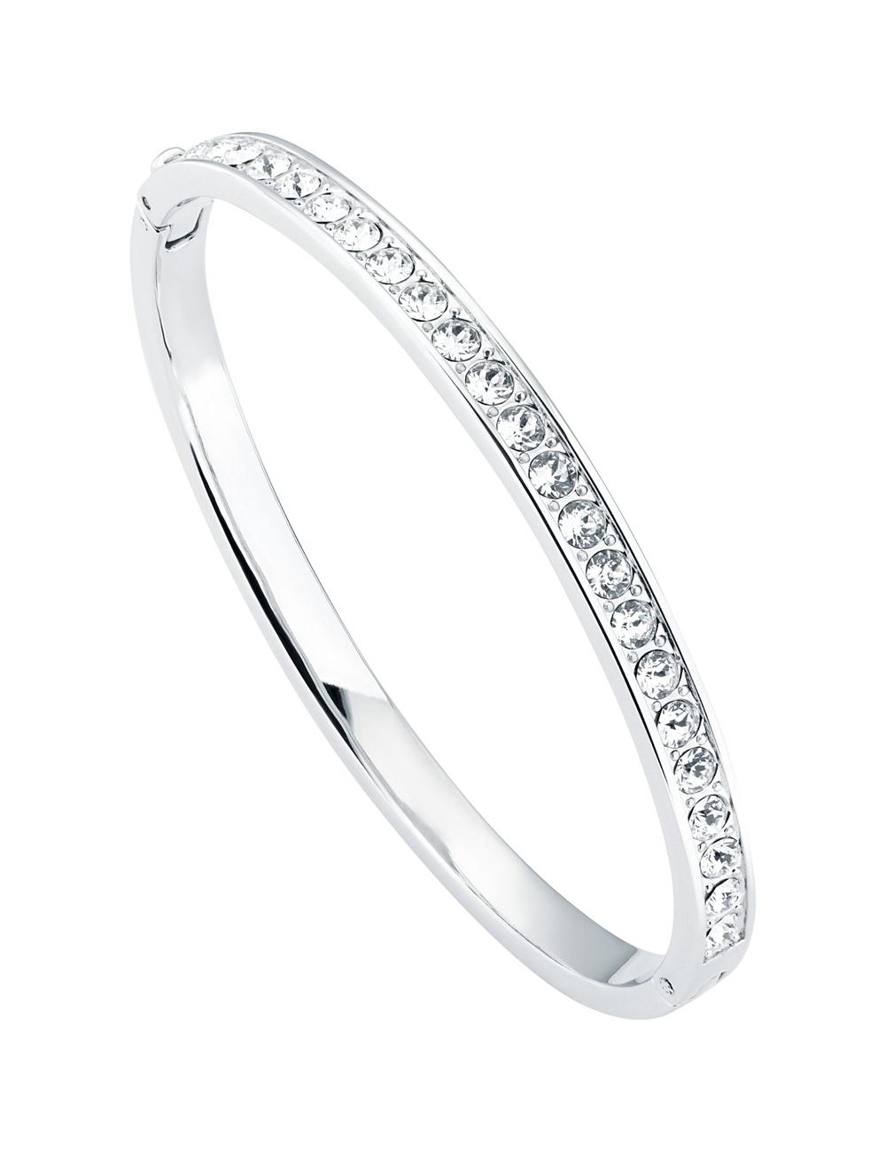 Women Ted Baker CLEMARA - Crystal Hinge Bangle Bracelets Silver | Egypt  CZWMD-6508