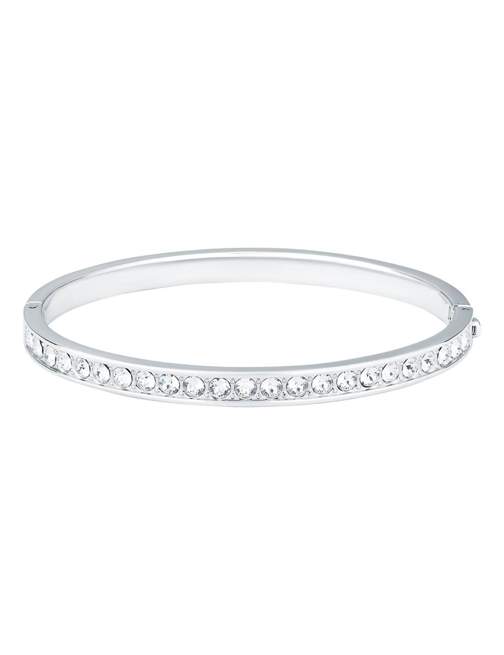 Women Ted Baker CLEMARA - Crystal Hinge Bangle Bracelets Silver | Egypt  CZWMD-6508
