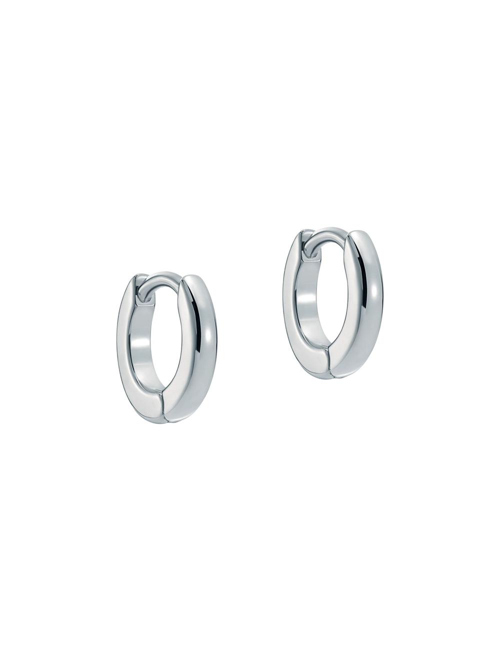Women Ted Baker CRISETE - Engraved Logo Huggie Hoop Earrings Silver | Egypt  VOCSJ-7154