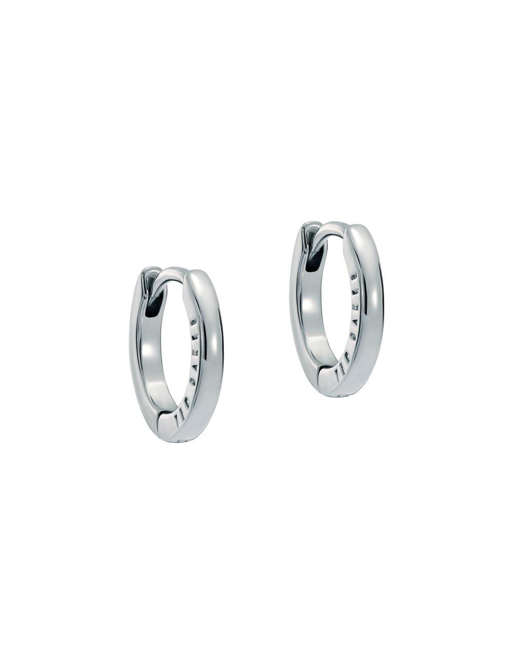 Women Ted Baker CRISLIE - Engraved Logo Small Hoop Earrings Silver | Egypt  YCQBL-2651