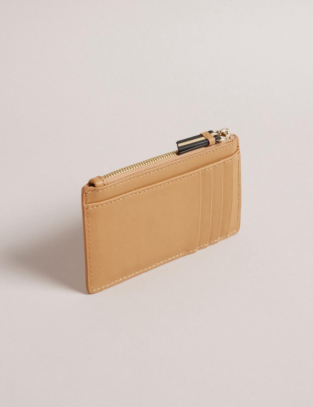 Women Ted Baker DARCENA - Branded Leather Zip Coin Purses Taupe | Egypt  VWLZQ-1689