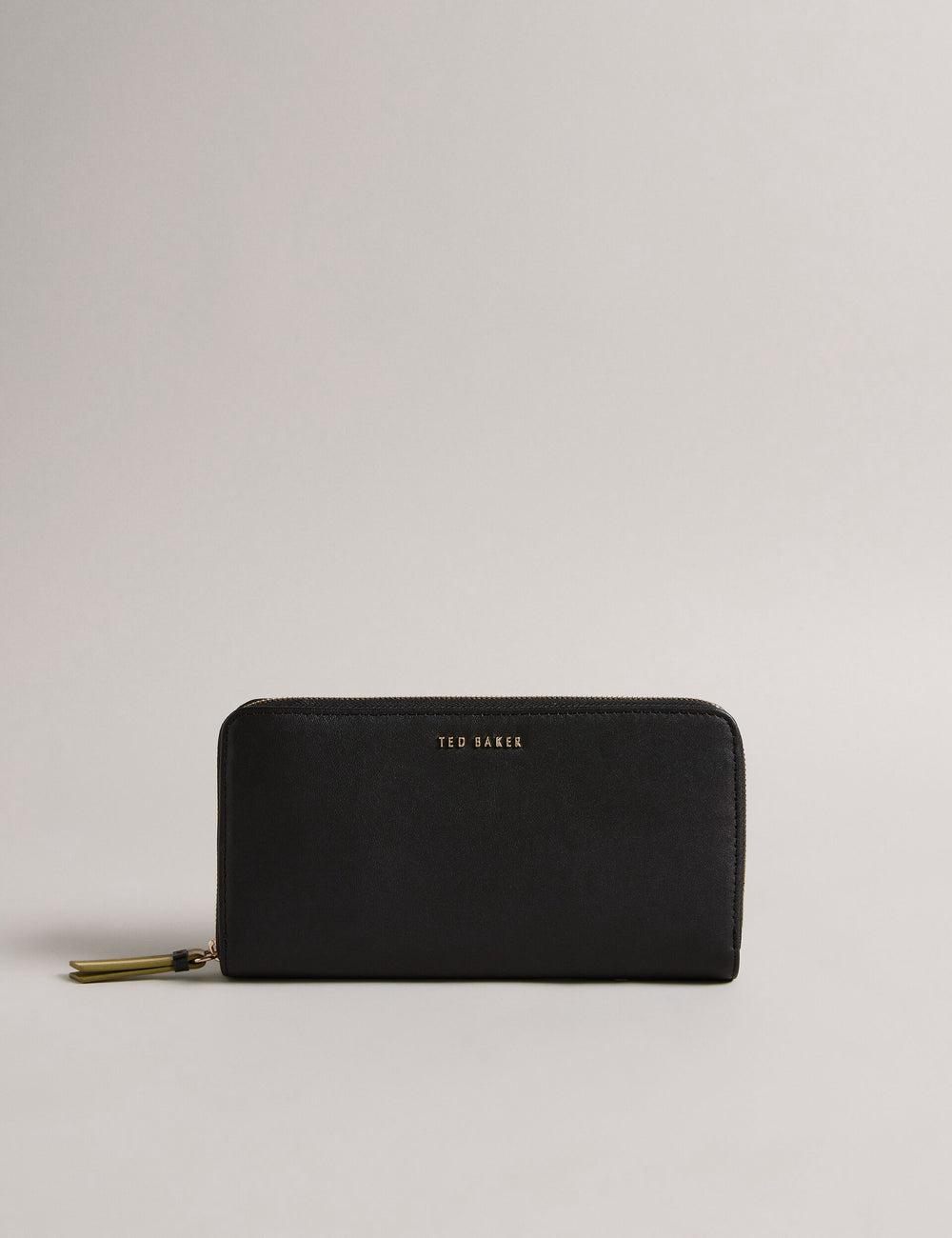 Women Ted Baker DARCIEA - Smooth Leather Zip Around Large Purses Black | Egypt  NZCJT-9510