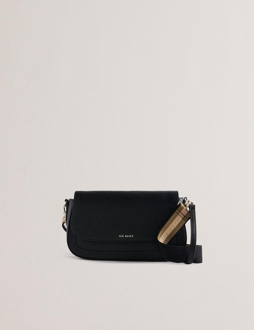 Women Ted Baker DARILIE - Leather Webbing East West Satchel Satchel Bags Black | Egypt  GUYWR-3546