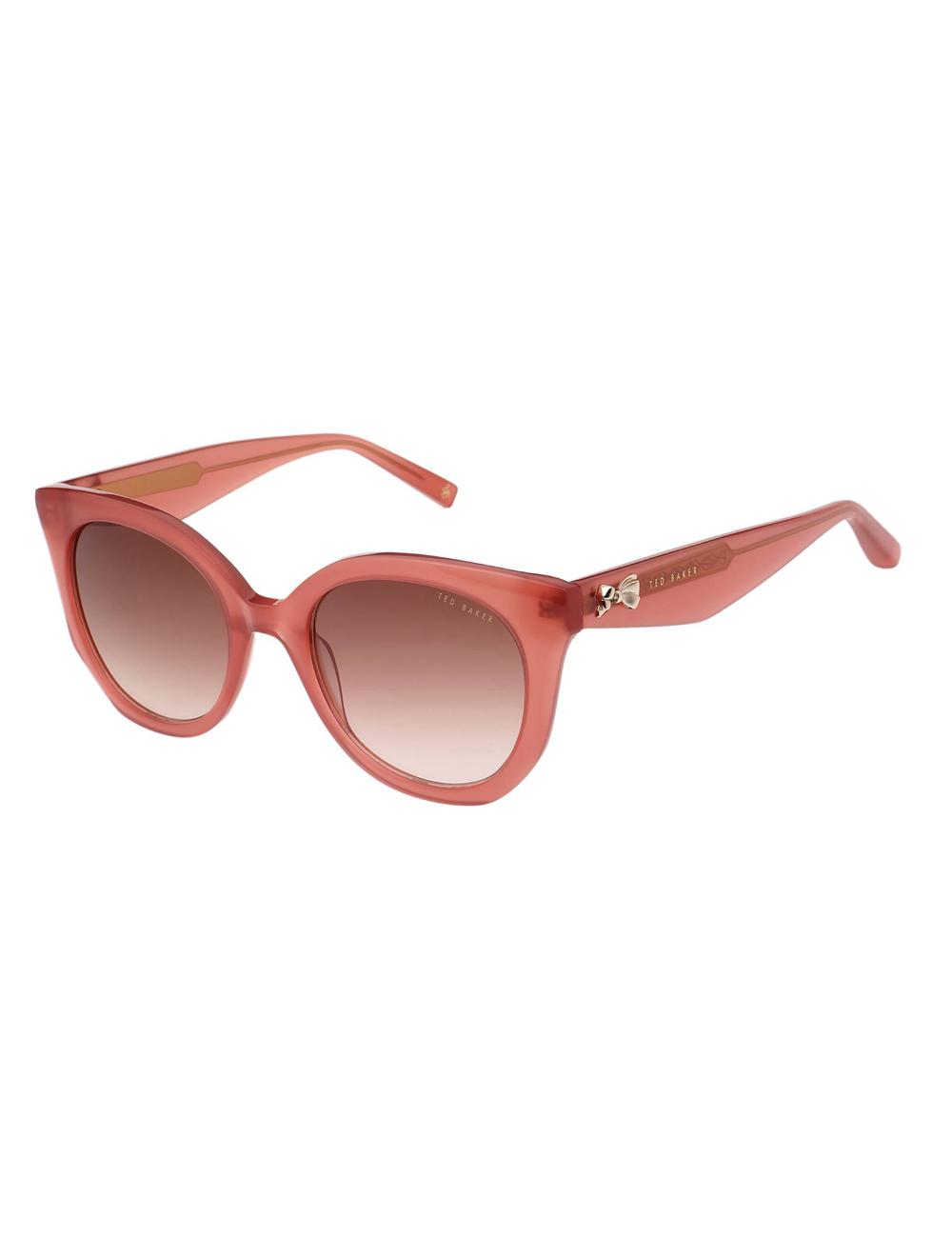 Women Ted Baker ELEN - Oversized Cat Eye Bow Detail Sunglasses Rose Pink | Egypt  LYPGV-5763