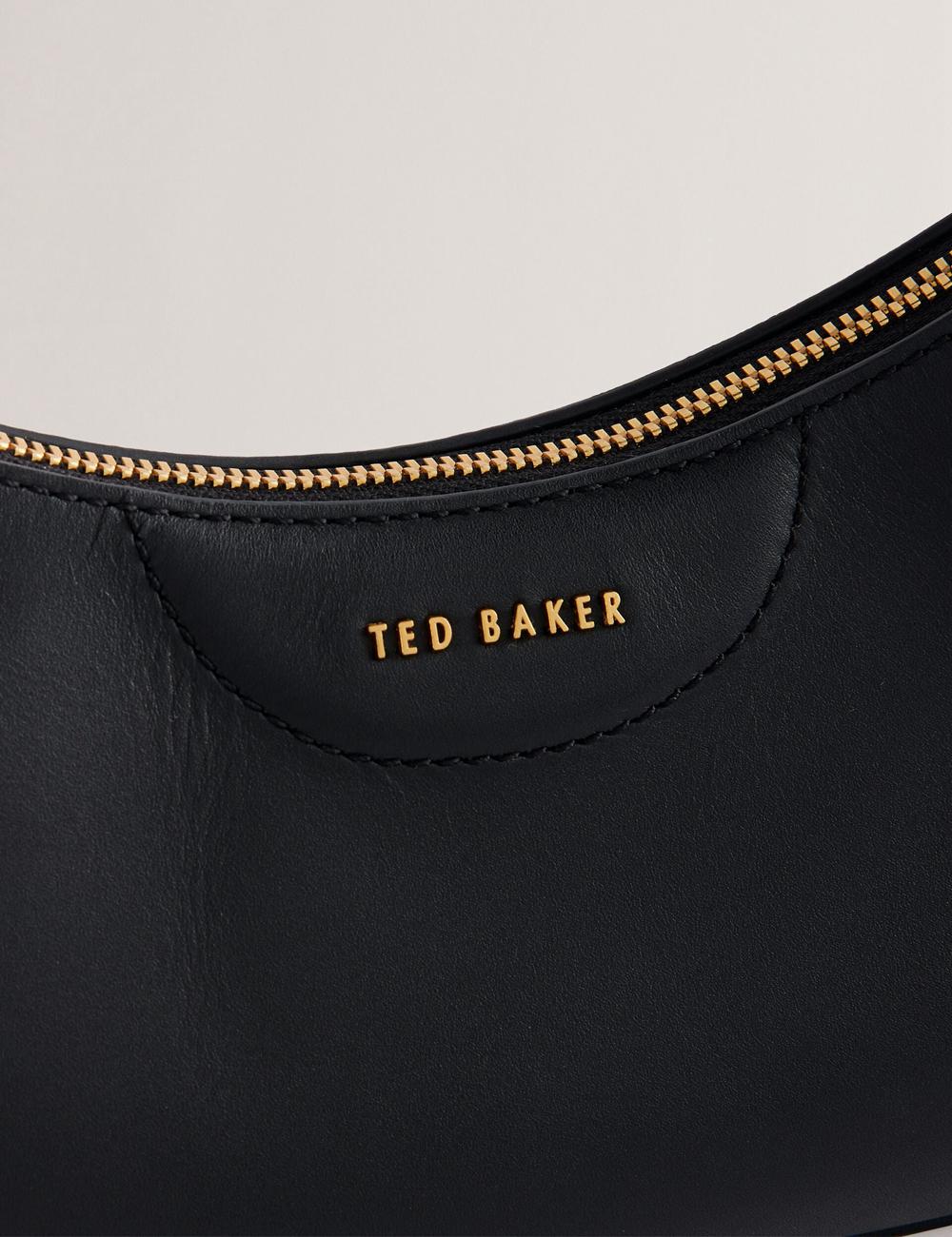 Women Ted Baker ESSIY - Leatheruette With Webbing Strap Shoulder Bags Black | Egypt  SEDRF-3280