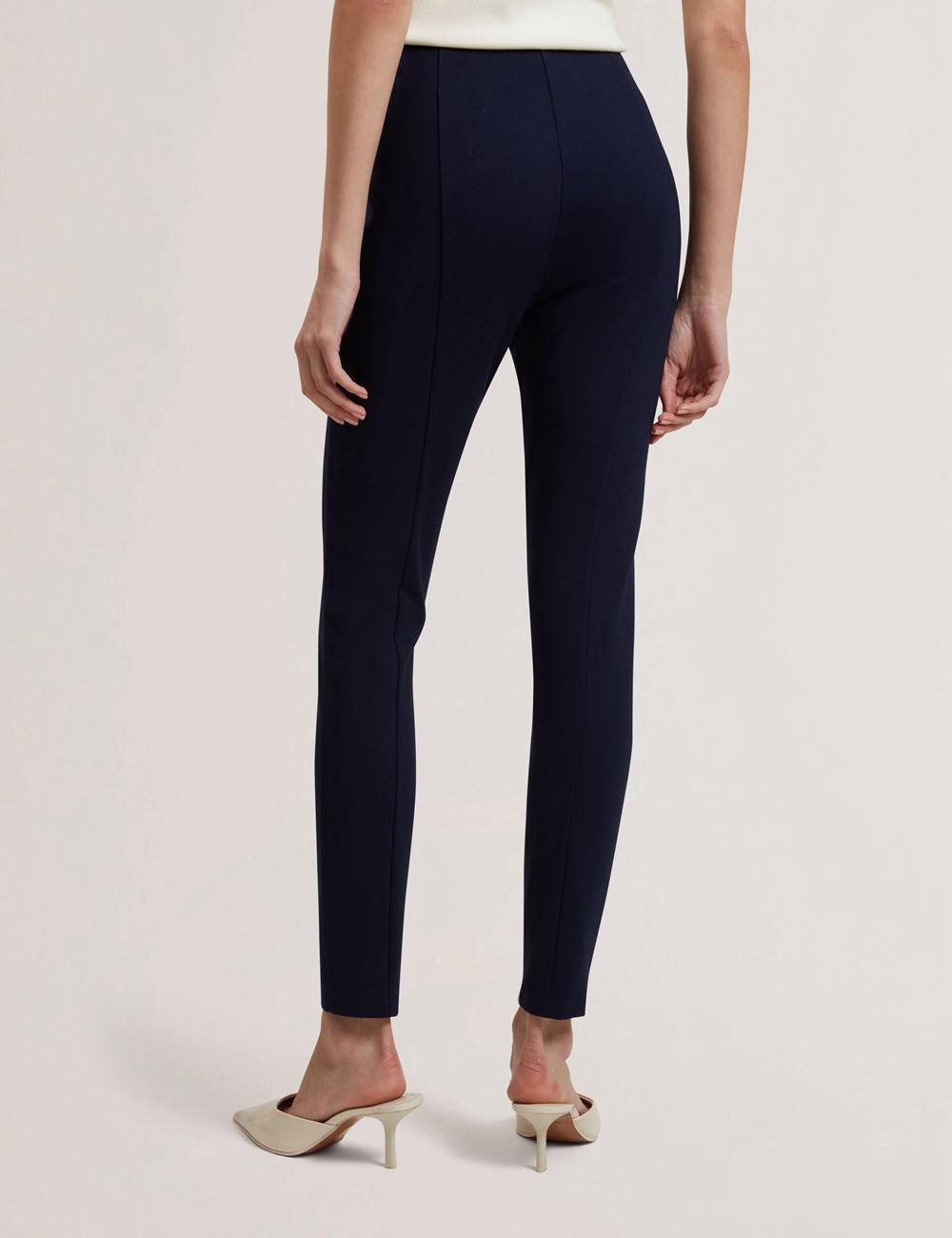 Women Ted Baker FELINDA - Fly Front Stretchy Leggings Navy | Egypt  DQITV-4852