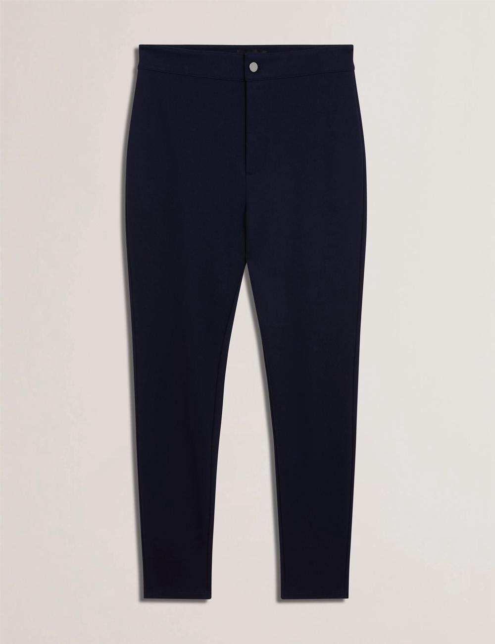 Women Ted Baker FELINDA - Fly Front Stretchy Leggings Navy | Egypt  DQITV-4852