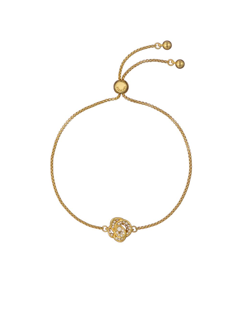 Women Ted Baker FLORINA - Crystal Flower Adjustable Bracelets Gold | Egypt  LVZPW-2940