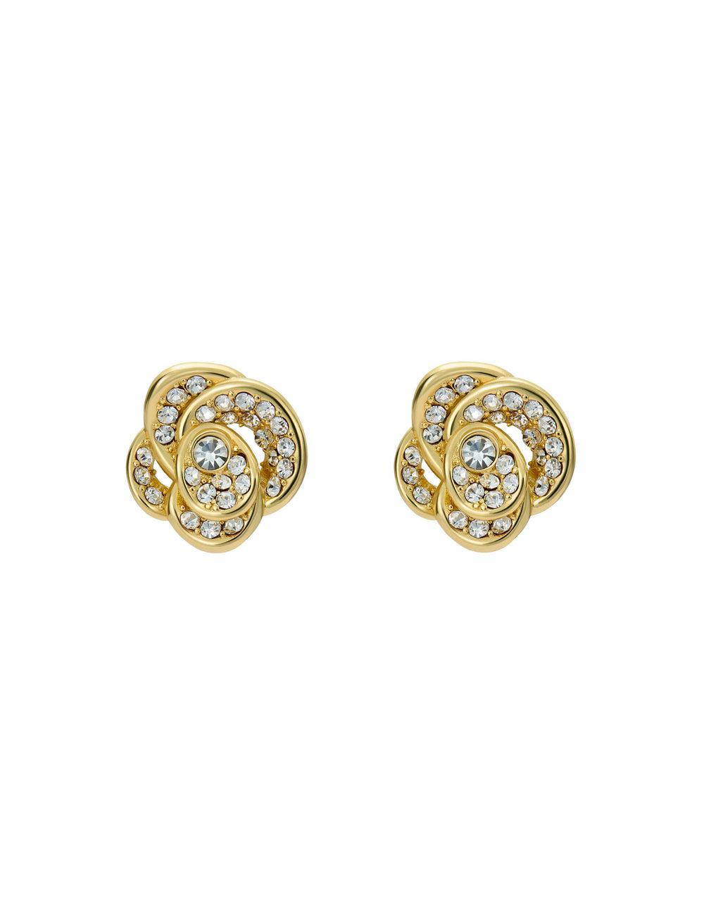 Women Ted Baker FLORINE - Crystal Flower Stud Earrings Gold | Egypt  RZTOE-7068