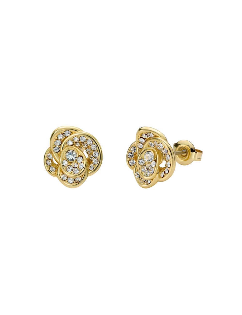 Women Ted Baker FLORINE - Crystal Flower Stud Earrings Gold | Egypt  RZTOE-7068