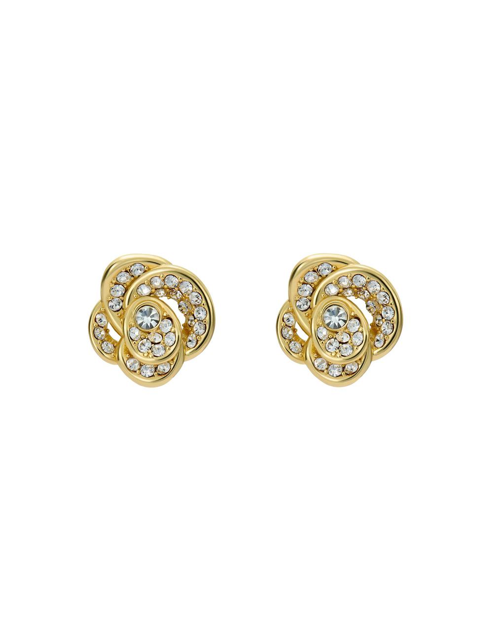 Women Ted Baker FLORINE - Crystal Flower Stud Earrings Gold | Egypt  RZTOE-7068