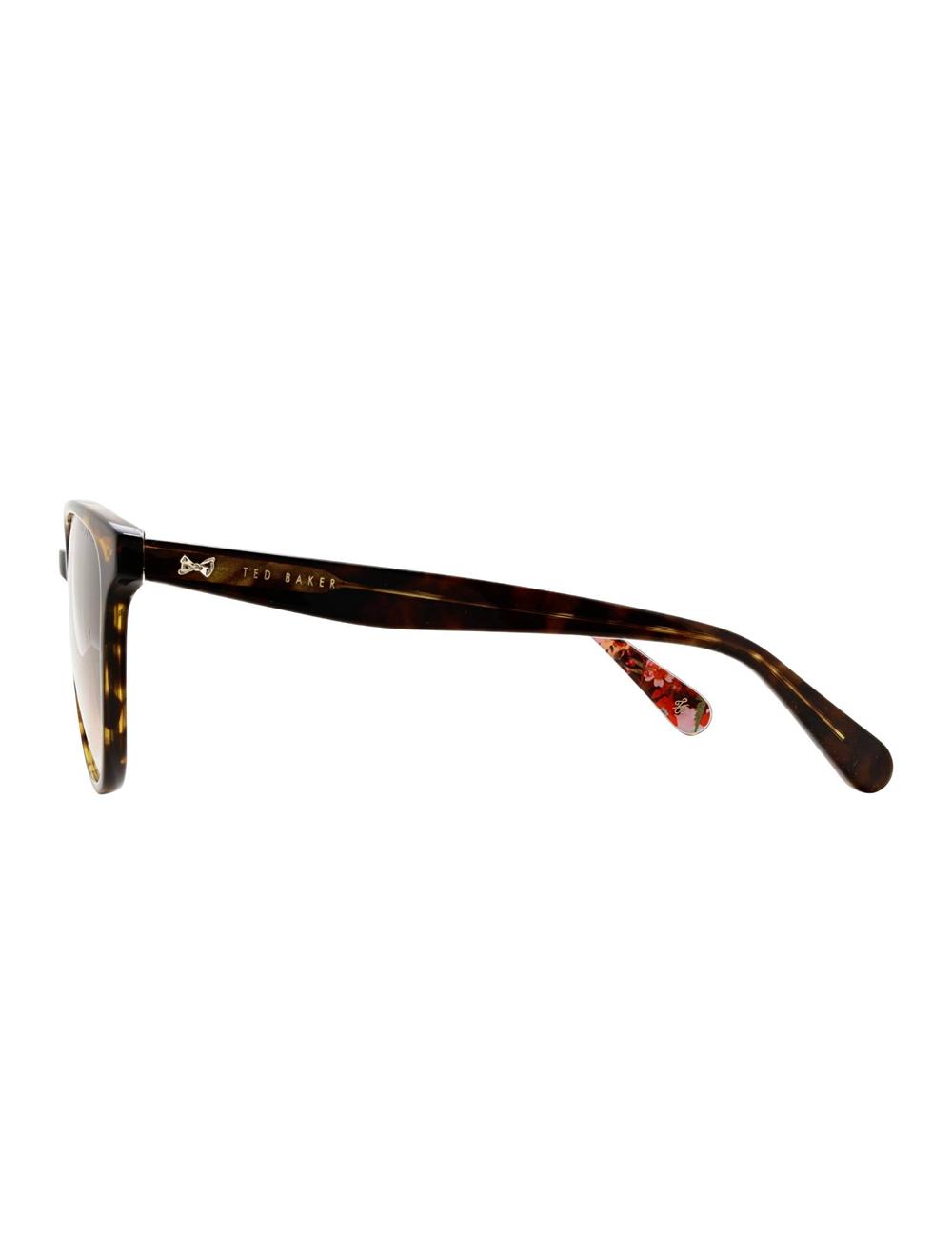 Women Ted Baker FLORI - Classic Round Print Detail Sunglasses Brown | Egypt  TGYLU-2158