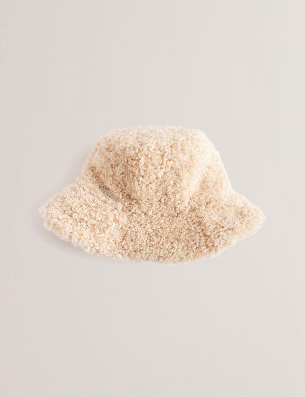 Women Ted Baker FLUFFYI - Faux Shearling Wide Brim Bucket Hats Natural | Egypt  RCIFP-5280