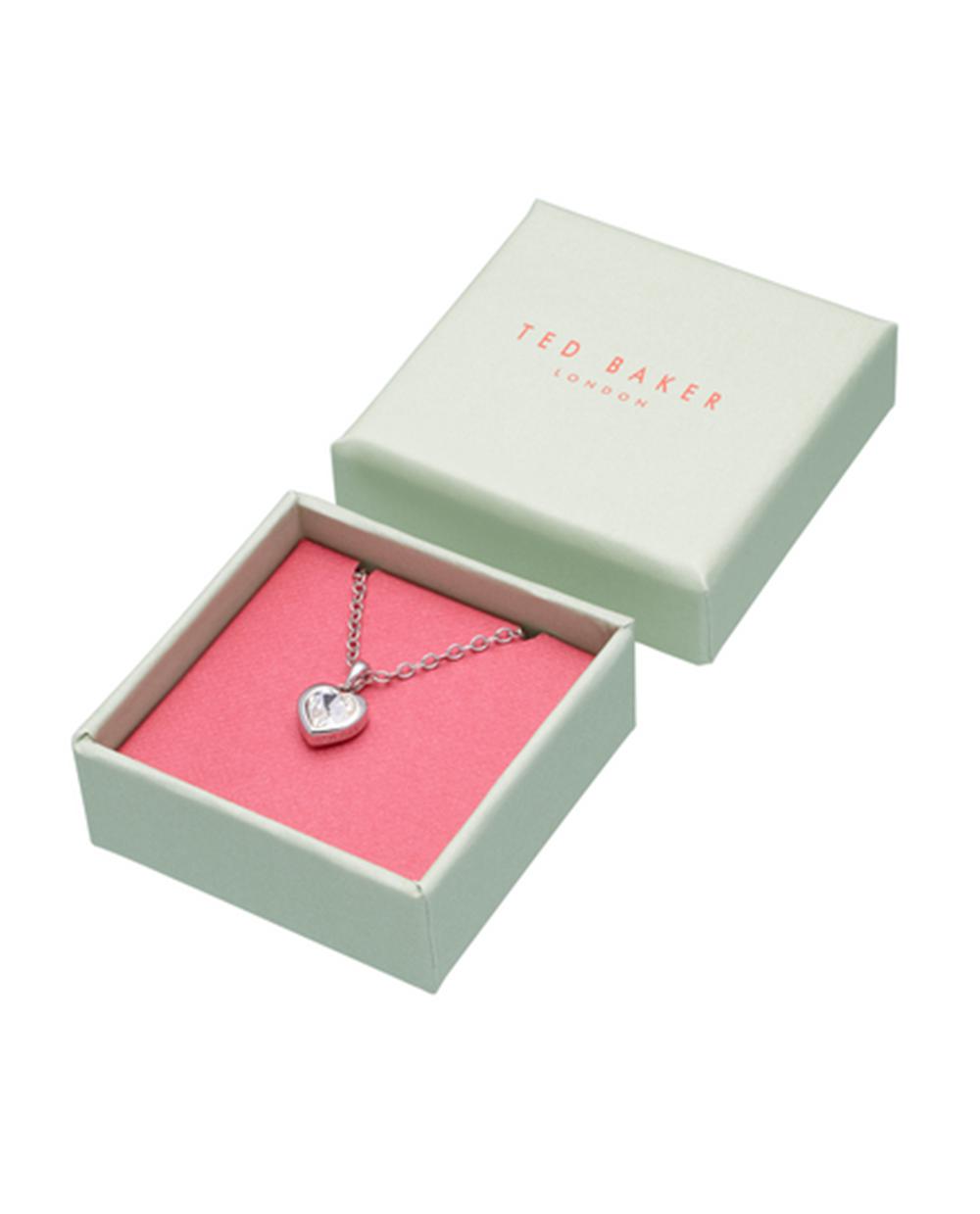 Women Ted Baker HANNELA - Solitaire Crystal Heart Pendant Necklaces Silver | Egypt  ZWBIX-7456