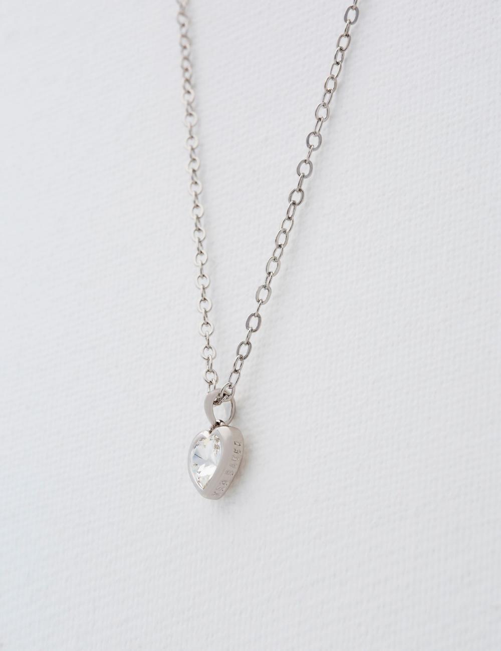 Women Ted Baker HANNELA - Solitaire Crystal Heart Pendant Necklaces Silver | Egypt  ZWBIX-7456