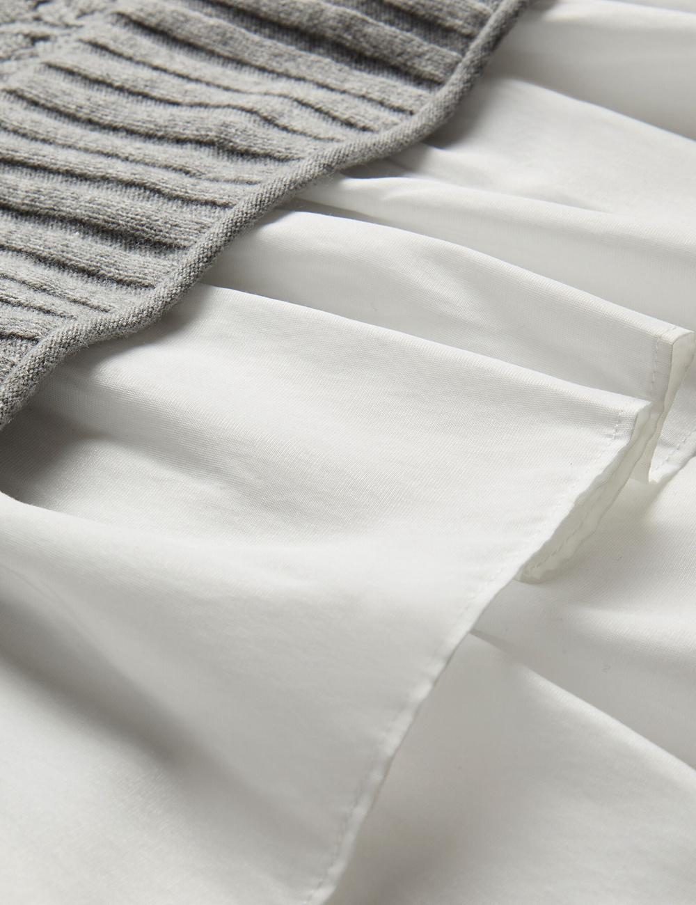 Women Ted Baker HOLINAS - Pointelle Knit With Shirt Hem Jumpers Grey | Egypt  EMBWA-8209