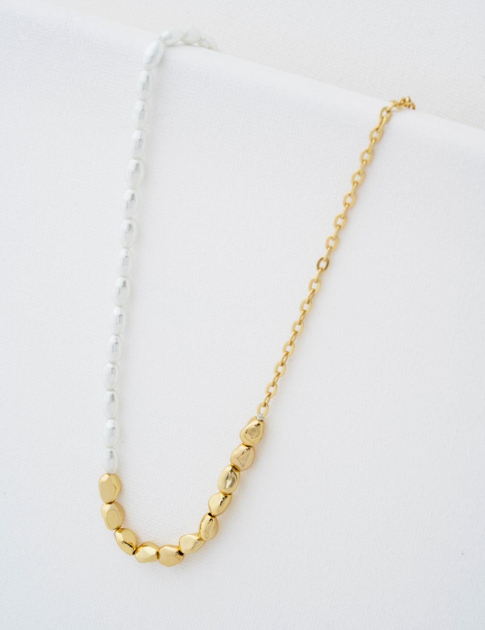 Women Ted Baker ILENIE - Island Pearl Beaded Necklaces Gold | Egypt  ALDYM-1504