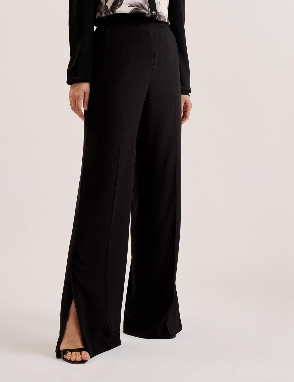 Women Ted Baker INUT - Tailored High Waist Wide Leg Trousers Black | Egypt  CGRAX-8015