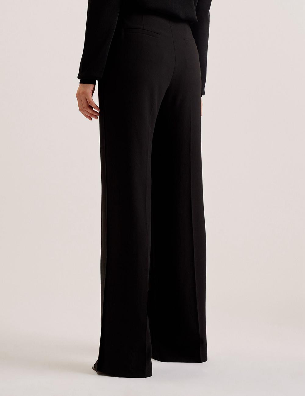 Women Ted Baker INUT - Tailored High Waist Wide Leg Trousers Black | Egypt  CGRAX-8015