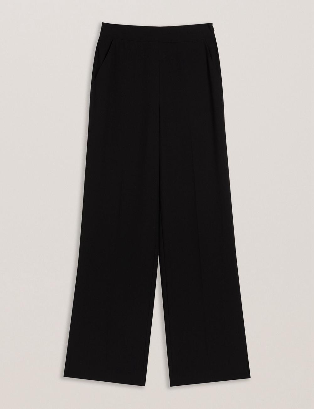 Women Ted Baker INUT - Tailored High Waist Wide Leg Trousers Black | Egypt  CGRAX-8015