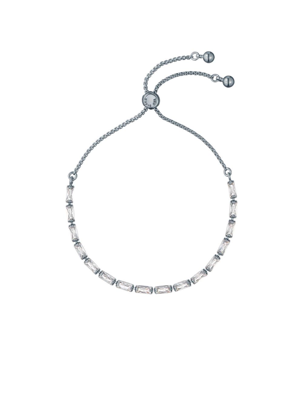 Women Ted Baker ISELA - Baguette Crystal Slider Tennis Bracelets Silver | Egypt  NHOCG-5670