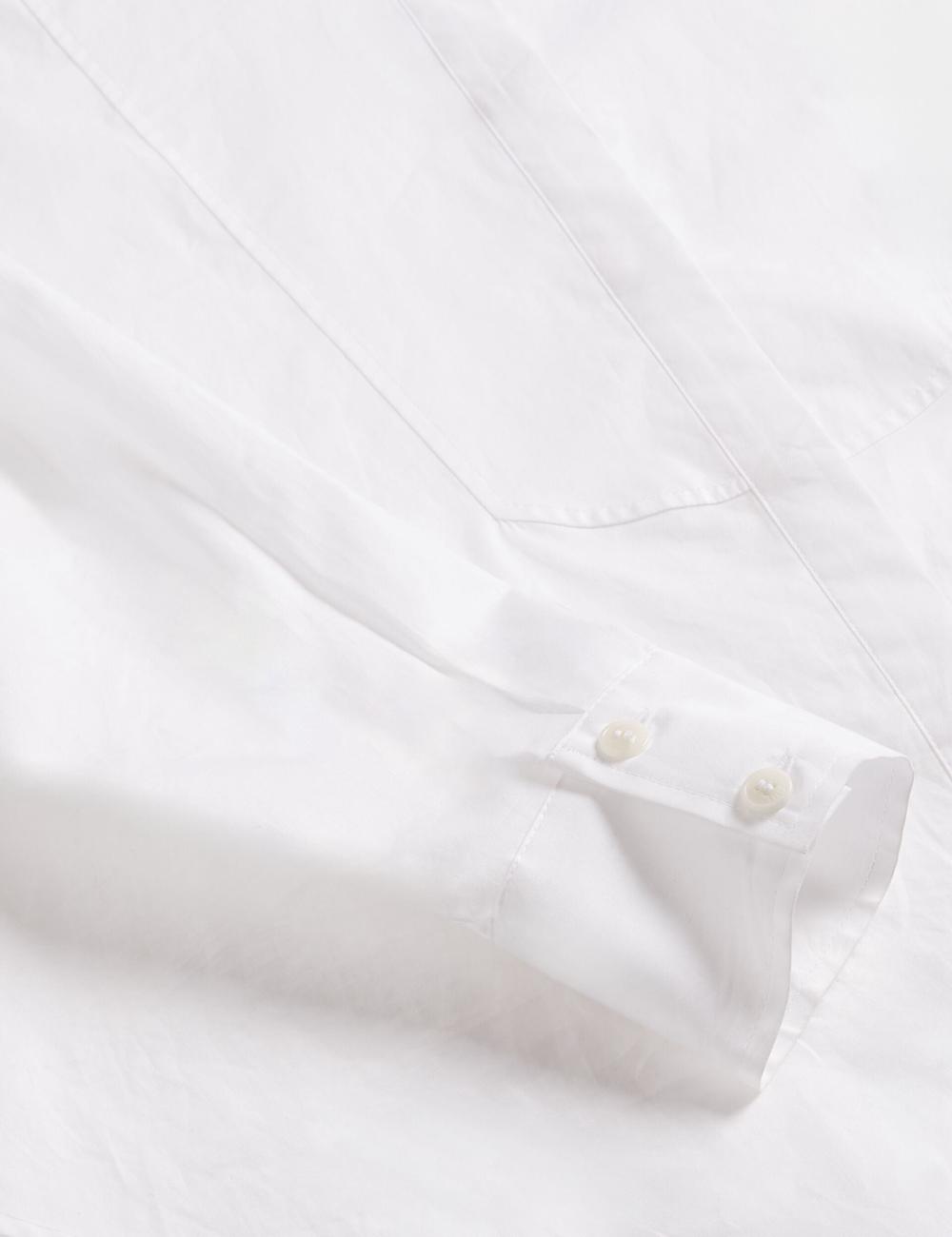Women Ted Baker IZOTE - Oversized Drop Shoulder Bib Detail Casual Shirts White | Egypt  JMTEY-9701
